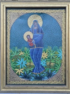 COLECCIONISTAS ARTE HAITIANO ÓLEO SOBRE LIENZO FAMOSO ARTISTA SAINCILUS ISMAEL 2016 Enmarcado - Imagen 1 de 9