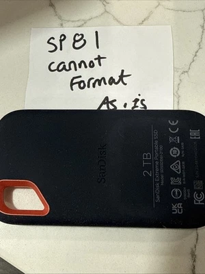 Sp81 SanDisk Extreme Portable SSD 2TB, Cannot Format Stuck - Image 1 of 3