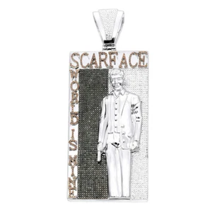 Awesome Tony Montana Scarface Character Black, White & Orange Stone Men Pendant - Picture 1 of 4