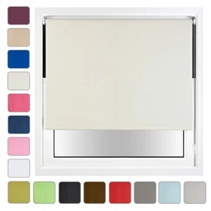 Blackout Roller Blind Made To Measure Up to 240cm x 210cm Thermal Window Blinds - Picture 1 of 47