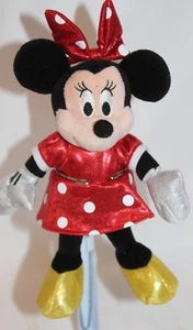 Minnie Mouse TY's Beanie Baby Glitzer klein 9 Zoll Plüschtier Stofftier - rot - Bild 1 von 12