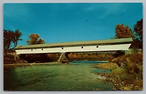 Postcard Smith Covered Bridge Saco River Conway New Hampshire Unposted - Picture 1 of 2