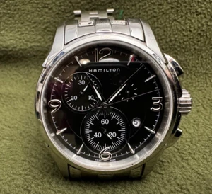 Hamilton Jazzmaster Stainless Quartz Chronograph H326120 - Picture 1 of 11