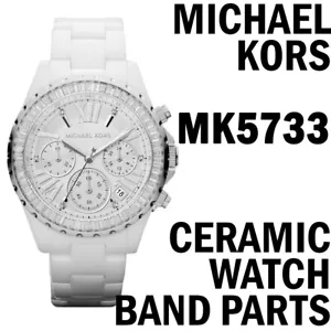 MK5733 Michael Kors ceramic watch band white parts repair link clasp bracelet - Picture 1 of 6