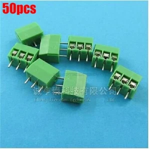 50Pcs Connector 3 Pin Straight Pin Pcb Screw Terminal Block 3.5MM Pitch Ic Ne mw - Picture 1 of 2