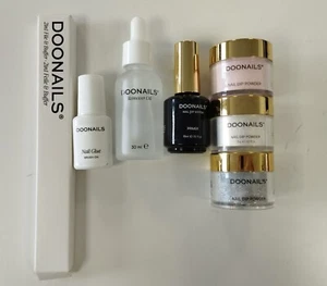 DOONAIL Set Vernis à ongles en poudre 3 couleurs Primer Huile de Retrait /EBUN - Imagen 1 de 2