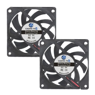 Paar 5V Kühlung Leise Gehäuselüfter für PC Computer Breite25-80mm Fan Ventilator - Bild 1 von 4