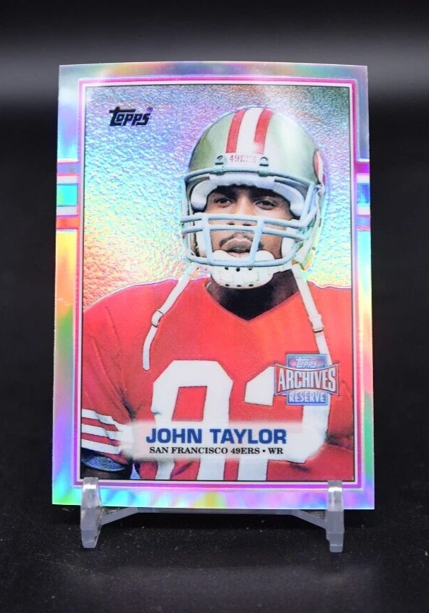 2001 TOPPS ARCHIVES RESERVE JOHN TAYLOR SAN FRANCISCO 49ERS #57 REFRACTOR