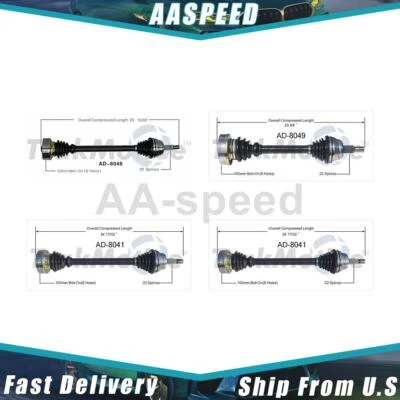 CV Joint CV Axle Shaft Assembly Front Rear For Volkswagen Quantum 1988 1987 - Image 1 of 4