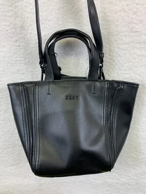 DKNY Zeya NS Tote Crossbody Bag Women’s Black Leather Gold Hardware NWT - Image 1 of 4