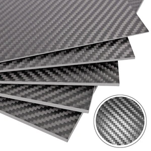 Pannello laminato lamiera 100% fibra di carbonio spessore 400X500MM 1-5MM 3K - Foto 1 di 8