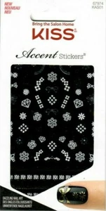 Kiss Jewel Accent Stickers Just Kidding Diamonds Flowers White Gold Brand New - Picture 1 of 1