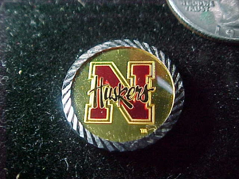 Nebraska CornhuskerS  925 Sterling Silver TIE TAC Cover