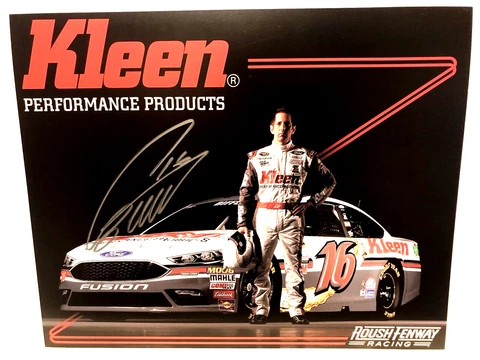 2016 GREG BIFFLE #16 ROUSH/FENWAY KLEEN FORD FUSION NASCAR AUTOGRAPHED POSTCARD Cover