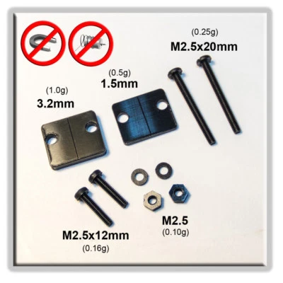 Delrin Headshell Cartridge Spacers non-magnetic non-inductive turntable VTA Kit  - Image 1 of 3