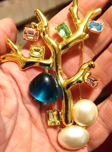 Kenneth j Lane authentic Turquoise reef Branch brooch usa - Picture 1 of 3