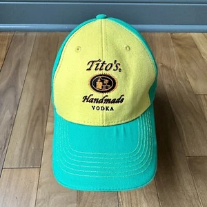 Tito’s Vodka Hat Cap Yellow Green Austin Texas Adjustable HTF - Picture 1 of 7