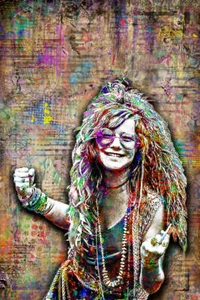 Janis Joplin Poster, Janis Joplin Geschenk, Janis Joplin 2 kostenloser Versand USA - Bild 1 von 5