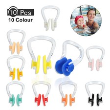 10Pcs Swimming Nose Clip with Waterproof Silica Gel for Kids and Adults Cxz