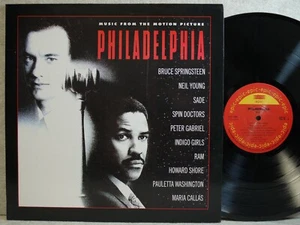 Philadelphia O.S.T 1994 Korea LP W/Insert NM Bruce Springsteen Neil Young Sade - Picture 1 of 5
