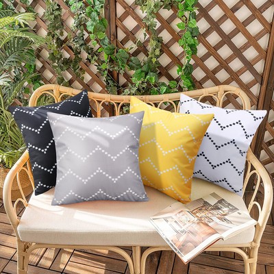 16 18 20 24 26 Waterproof Geometric Cushion Cover Pillow Case Outdoor Decor - Foto 10