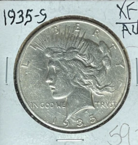 Dólar de plata de la paz 1935-S ~XF/AU ~BONITA MONEDA~ - Imagen 1 de 2