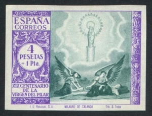 ESPAÑA 1940 - EDIFIL 901ccs* - VIRGEN DEL PILAR - COLORES CAMBIADOS - MH - Imagen 1 de 2