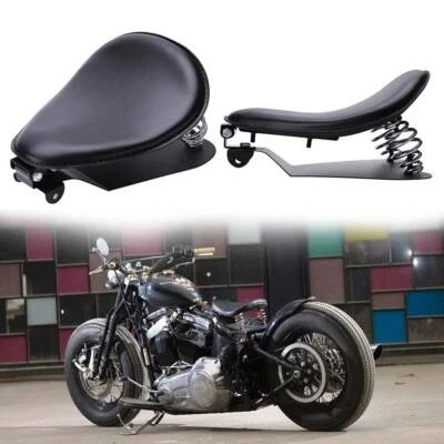 Комплект пружинного основания 3 дюйма для одиночных сидений мотоцикла черного цвета для Harley Honda Chopper Bobber - Изображение 1 из 4
