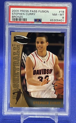 2009 Stephen Curry Press Pass Fusion Bronze /150 #18 Rookie PSA 8 RC Davidson - Image 1 of 2