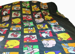 Warner Bros Looney Tunes Taz Bugs Tweety Daffy Vintage DB Quilt Cover Black Aus - Picture 1 of 7