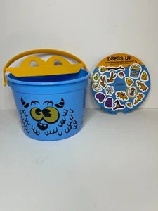 McDonalds Happy Meal 2024 Halloween Bucket Pail w/ Stickers - Blue - Picture 1 of 1