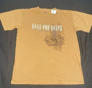 NWT Bass Pro Shops Mens Orange Print Short Sleeve T-Shirt Size L - Picture 1 of 7