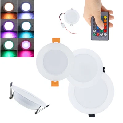 Rgb Led Downlight 16-light-colors Recessed 85-265v 110v 220v 3w 5w 10w Showcase - Image 1 of 4