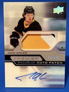 Jack Ahcan 2021-22 Upper Deck Premier Acetate Rookie Auto Patch /249 Bruins - Picture 1 of 2
