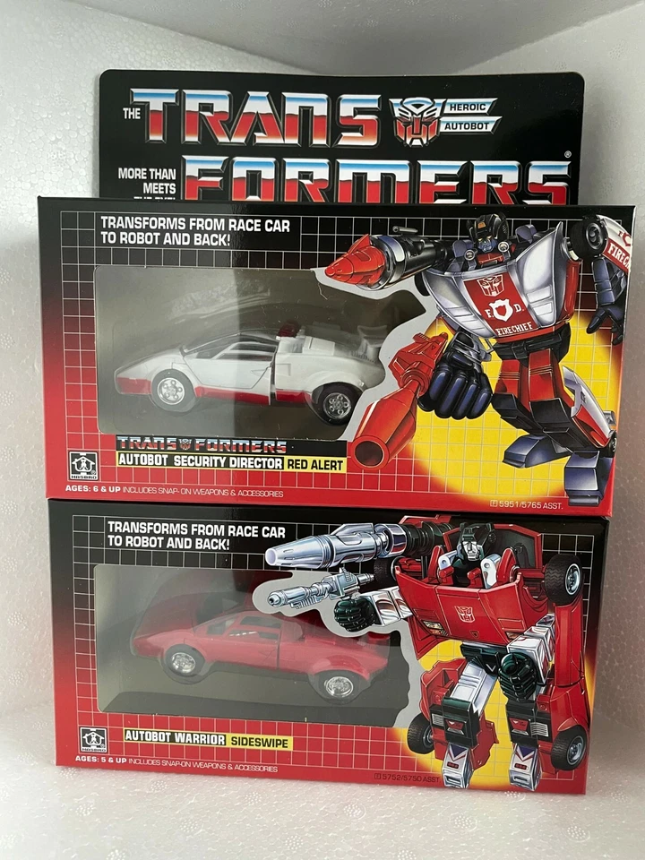 TRANSFORMERS G1 Reissue Red Alert And Sideswipe Brand New Free SpeedPAK Shipping - Image 1 of 4