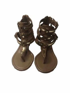 SBicca of CA Joleen Damen 7,5 M braune Gladiator-Riemchensandalen Zehensteg - Bild 1 von 10