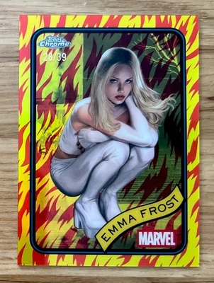 2025 Topps Chrome Marvel #147 EMMA FROST! MINT HUMAN TORCH CARD! /39 WHITE QUEEN - Image 1 of 2