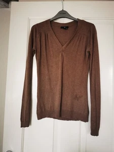 Camiseta Blusa Camiseta Mango Seda Cachemira Jersey Tejido M UK 6 8 10  - Imagen 1 de 9