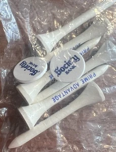 Vintage Logo Golf Tees & Ball Markers - Society Bank Cleveland - Picture 1 of 3