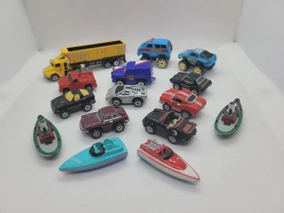 🔶️1987 Micro Machines Road Champs Semi Truck Hot Cars Boats Lot of 16 Pieces Ex - Image 1 of 2