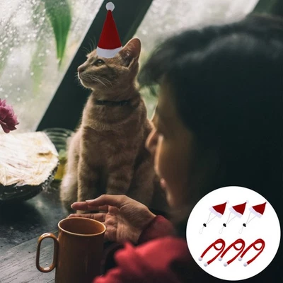 Dogs Cats Holiday Party Hat Knitted Scarf Doll Xmas Decor - Image 1 of 4