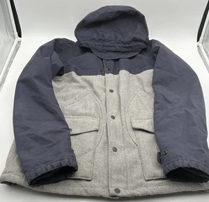 Element Wolfeboro Collection Hooded Jacket Twill Blue/Grey Men's Size Med VGUC - Picture 1 of 14