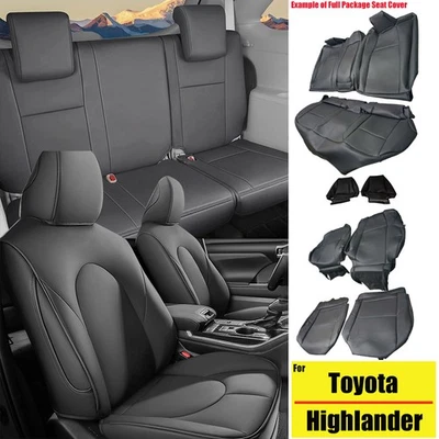 (All inclusive Custom)Car 7-Seat Covers Gray Set For Toyota Highlander 2020-2026 - Image 1 of 4