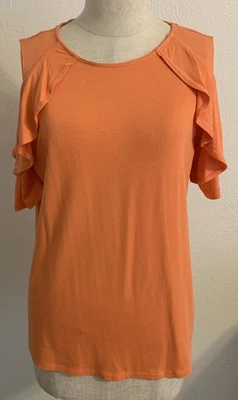 Top de mujer Ellen Tracy grande naranja hombro frío $69,50 Foto 1 de 4