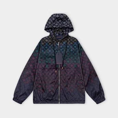 Men's Autumn Jacket with All-Over Logo Print Gradient Multicolor 25 - Image 1 of 4