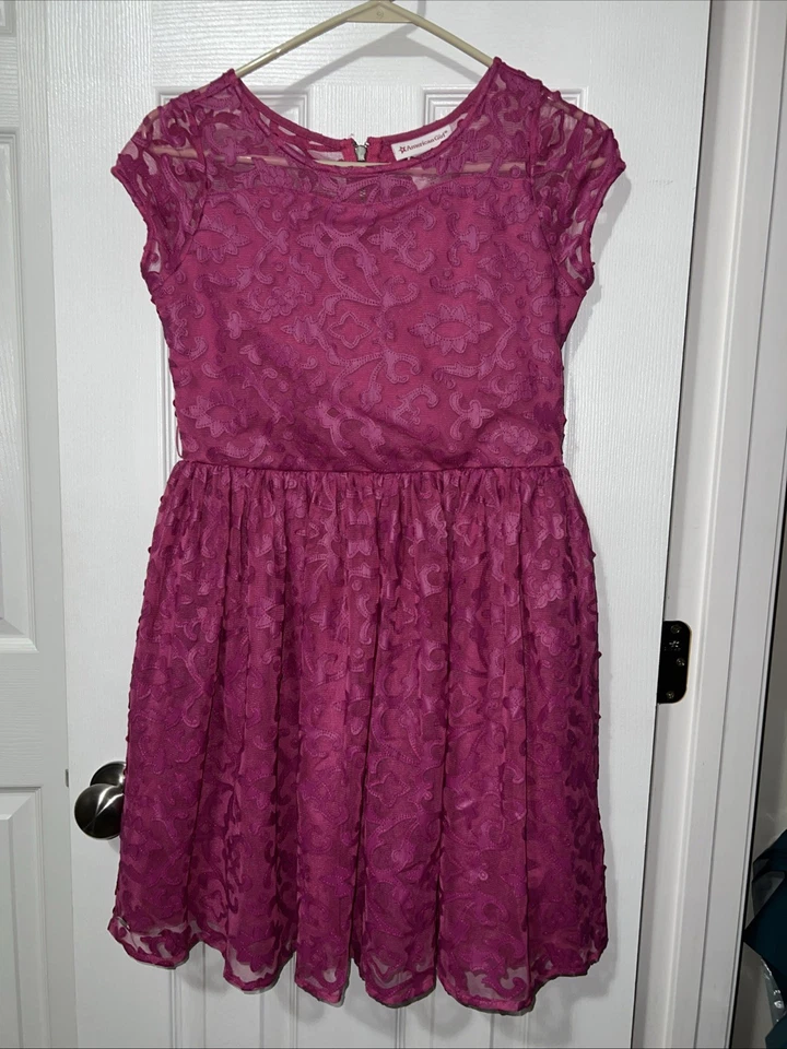 American Girl Merry Magenta Dress for Girls Party Dress Size 14 - Image 1 of 4
