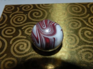 Christensen CAC Marbles Rare Red Brown 1925-1933 Layered Sand Stripe Opaque - Picture 1 of 18