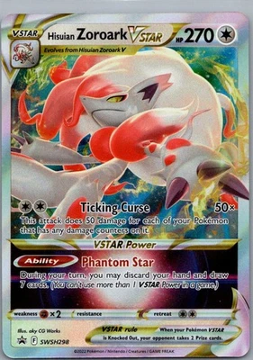 Hisuian Zoroark VSTAR Promo SWSH: Sword & Shield Promo Cards SWSH298 NM - Image 1 of 2