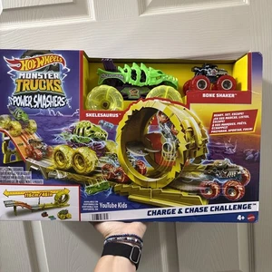 Hot Wheels Monster Trucks Power Smashers Charge & Chase Challenge Track Set - Picture 1 of 1