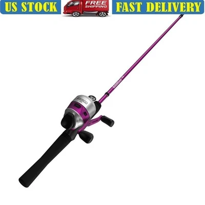Spincast Fishing Rod Reel Combo 6ft Fiberglass Pre-spooled Easy to Use - Image 1 of 4